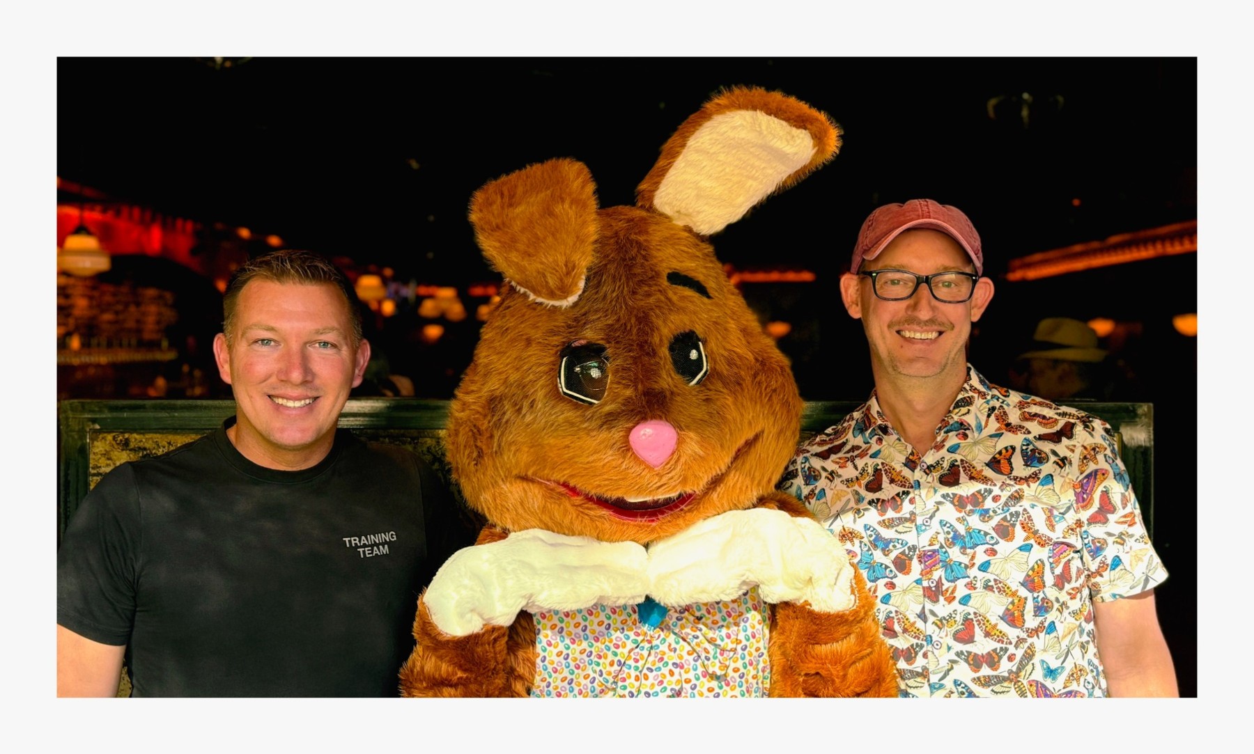 PHX Easter Bunny posing with guests